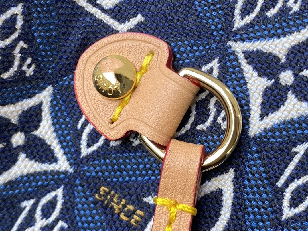 Louis Vuitton Neverfull MM Bag — Navy Blue 1854 Pattern product view 8