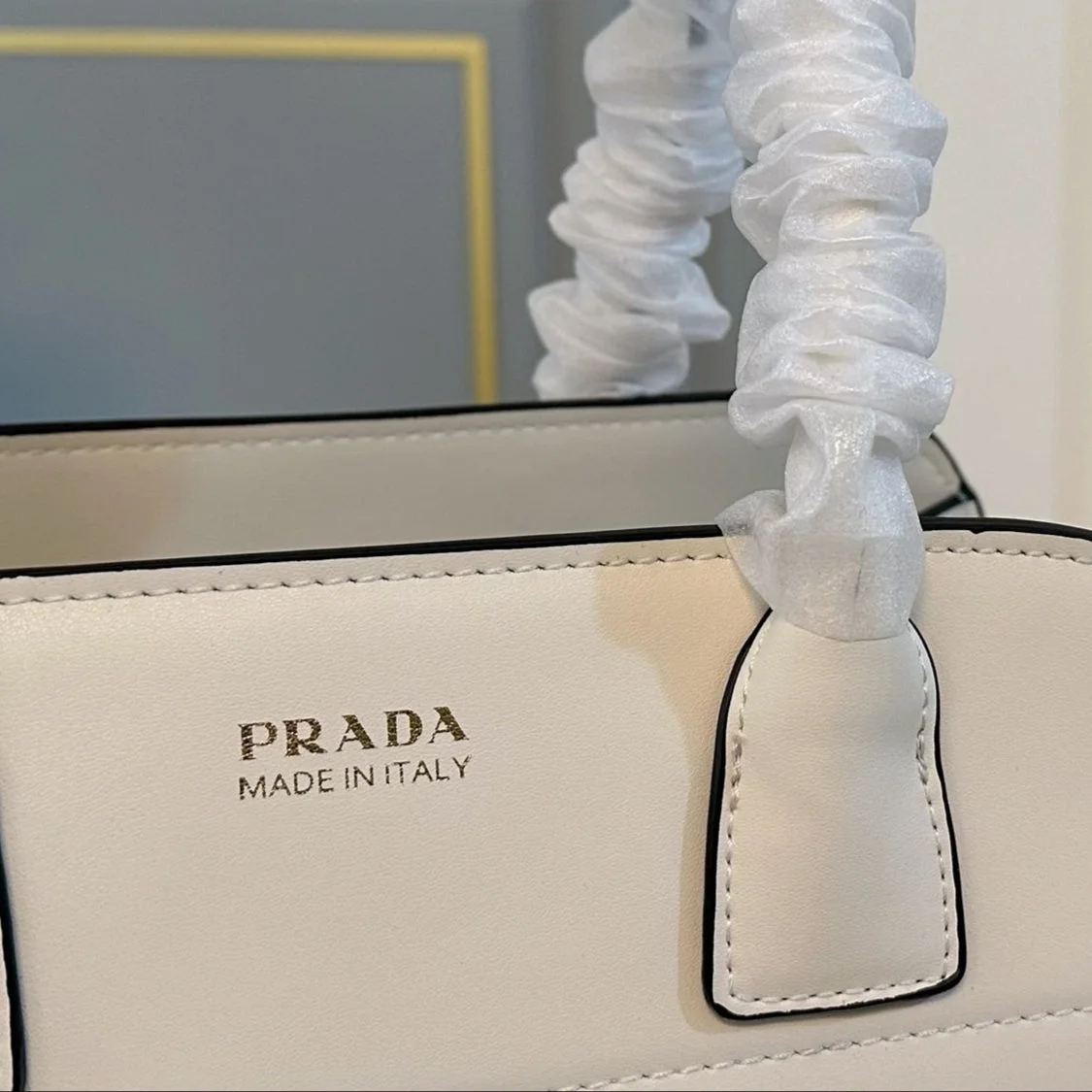 Prada Medium Galleria Bag 28 In Cider Brown Smooth Calfskin Gold Hardware product view 2