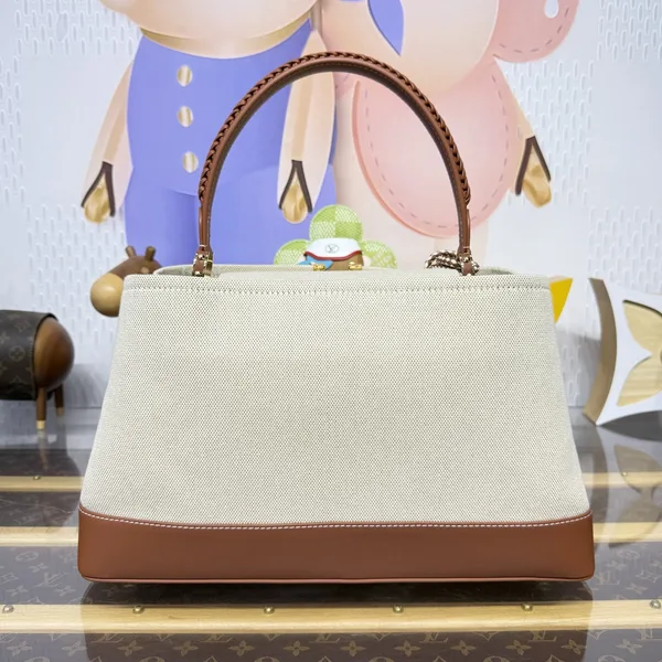 Louis Vuitton Capucines Weekender Bag Tan Canvas product view 7