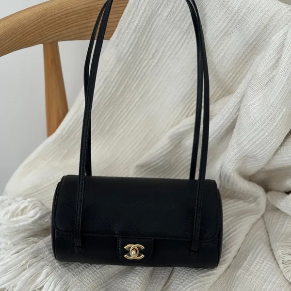 Chanel Preppy Coco Small Bowling Bag in Black product view 1