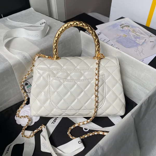 Chanel Coco Handle Small White Bag product view 4