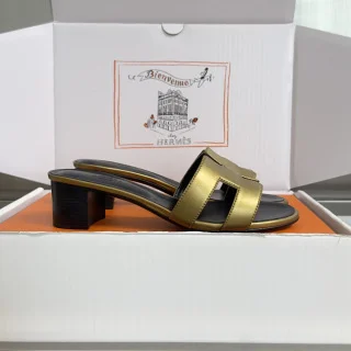 Hermès Oran Heels- Gold product view 2