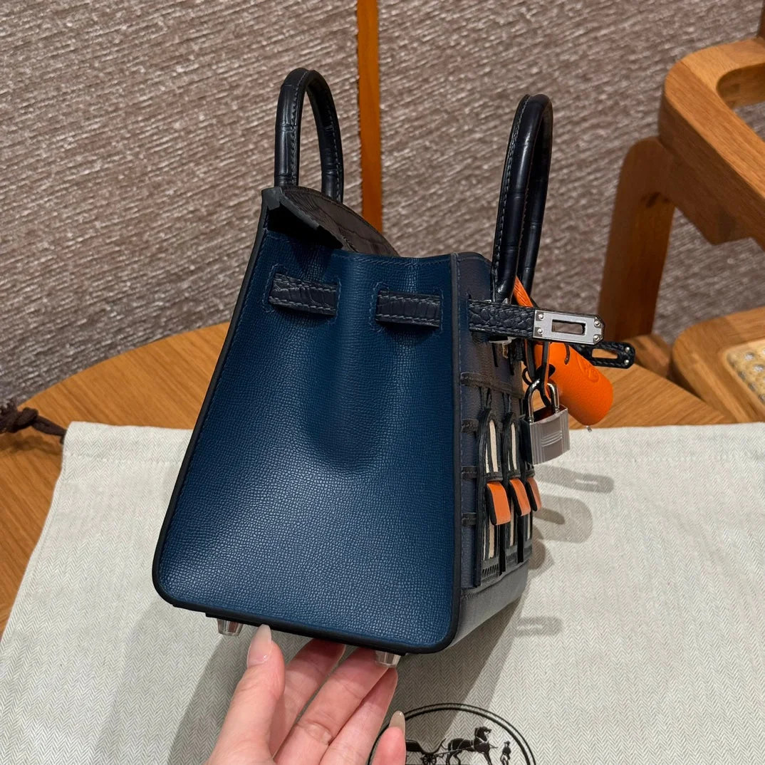 Hermès Birkin Faubourg Touch 20 In Navy Blue With Silver Hardware Bag product view 2