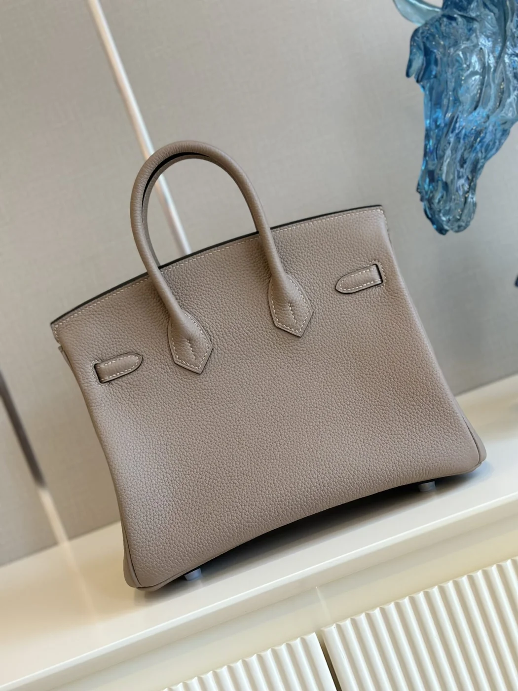 Hermès birkin gray with Silver hardware (size 30) Bag product view 5