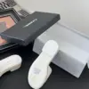 Chanel Women White Quilted Leather Slides product view 4