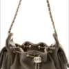 Chanel Pony Hair Khaki Color Gold Hardware Bag product view 1