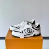 Louis Vuitton Men White Black Leather Sneakers product view 3