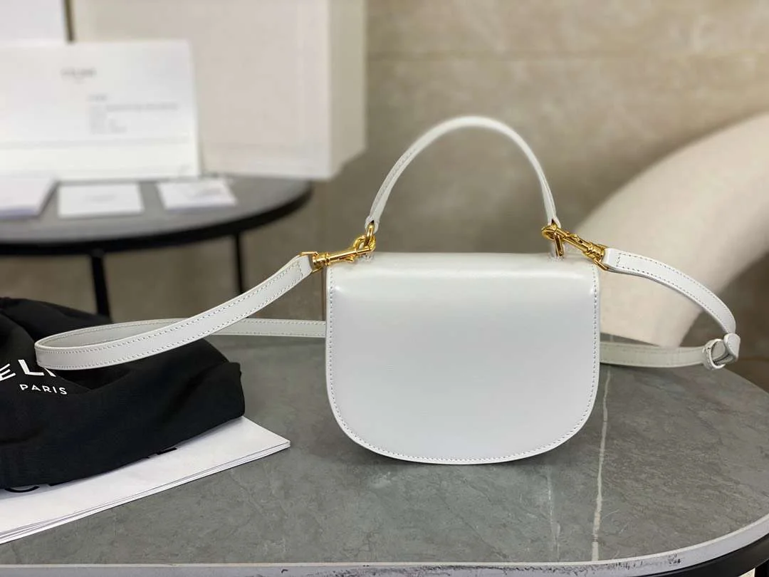Celine Handle White Smooth Leather 15.5× .5x5cm Bag product view 7
