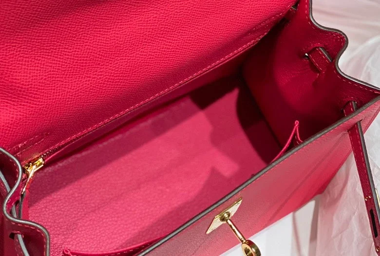 Hermès Kelly 25 cm In Rose Tyrien Epsom Gold Hardware Bag product view 5
