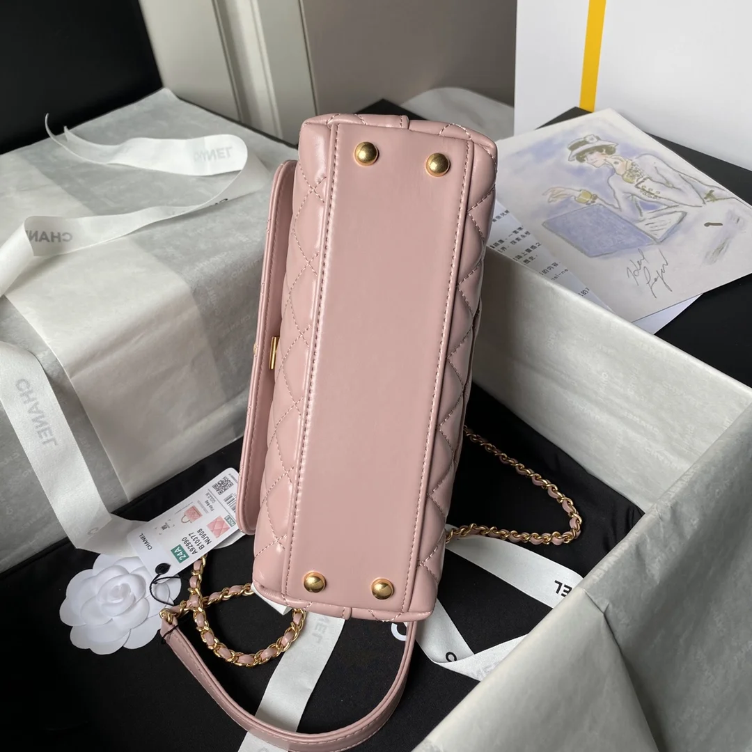 Chanel 22B Small Flap Bag Gem Chain Dust Pink product view 5