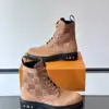 Louis Vuitton Men Beige Nubuck Leather Boots product view 4