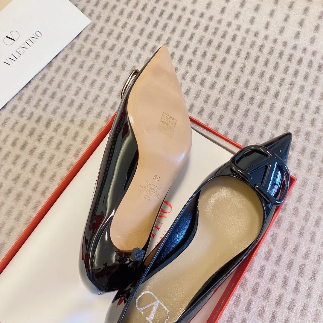 Valentino Women Black Patent Leather Pumps product view 2