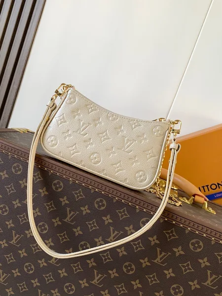 Louis Vuitton Easy Pouch On Strap 19 In Beige Monogram Empreinte Leather product view 2