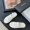 Chanel Women White Canvas Espadrille Sandals product view 6