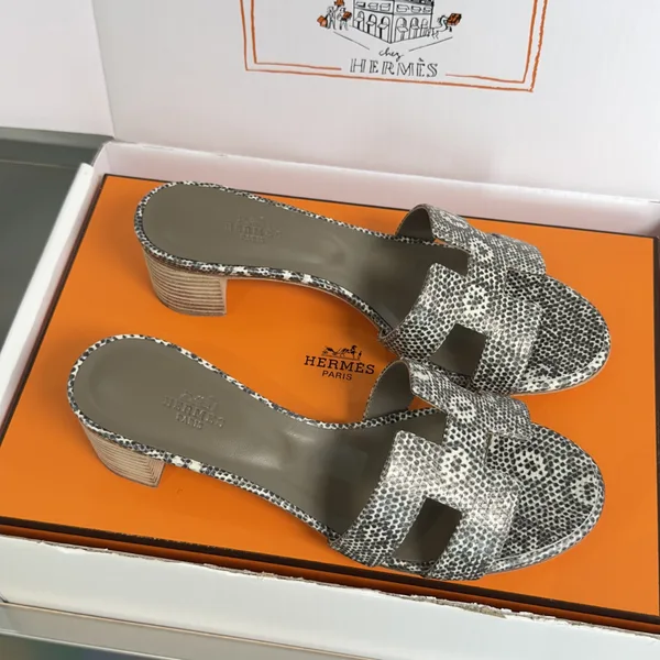 Hermès Oran Heeled Sandals Exotic Print product view 1