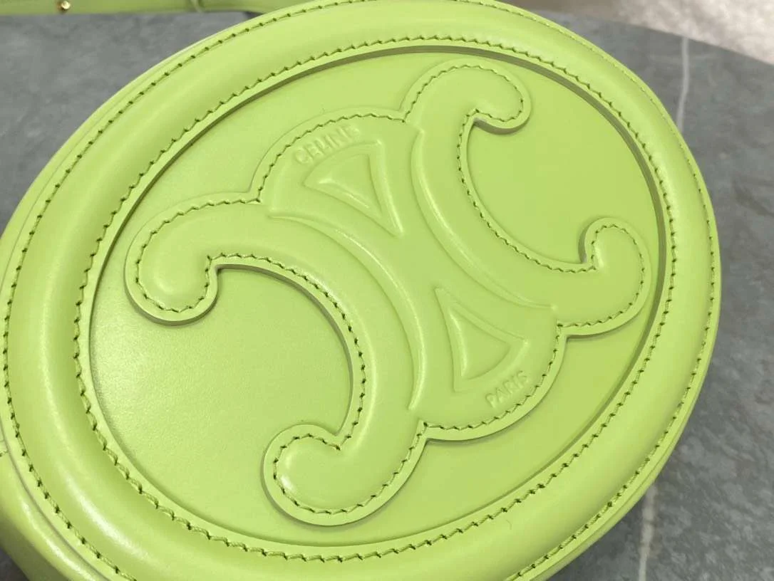 Celine Mini Handbag Green Smooth Leather 16×12.5x4cm product view 2