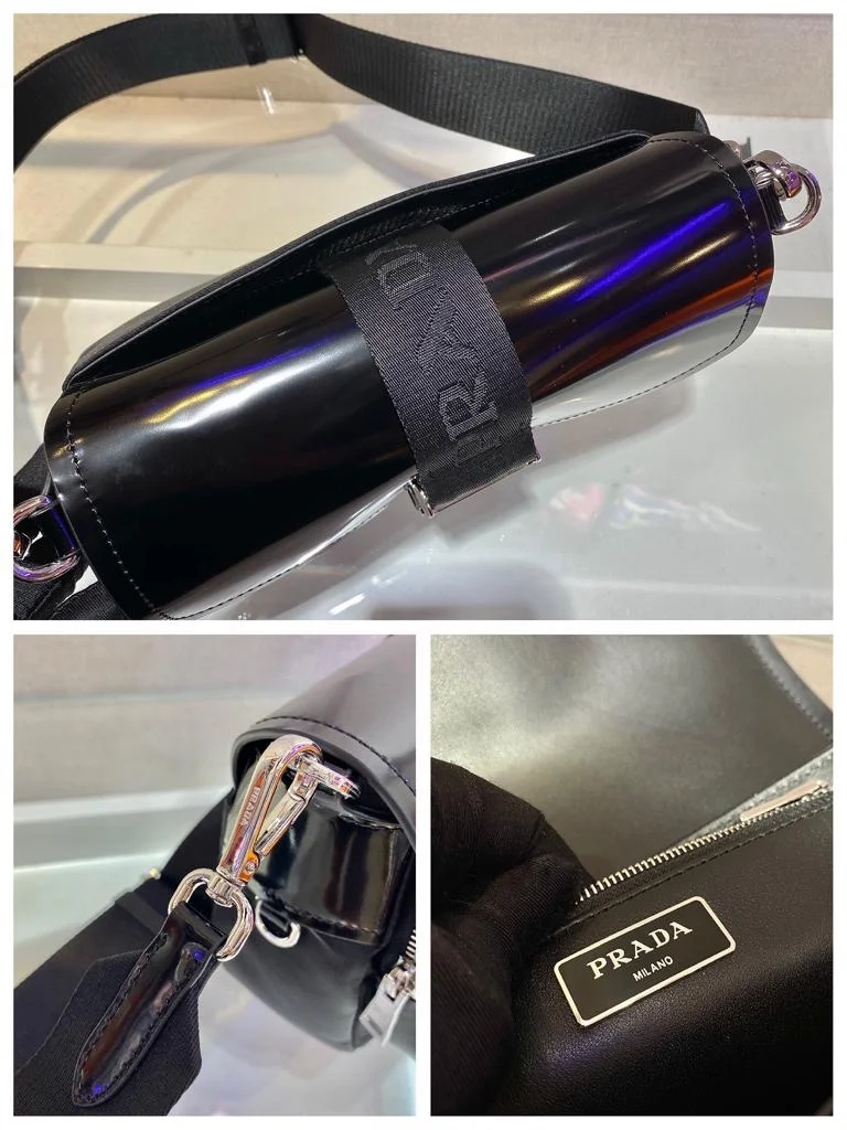 Prada Buckle Pocket Crossbody Bag Spazzolato Leather product view 8