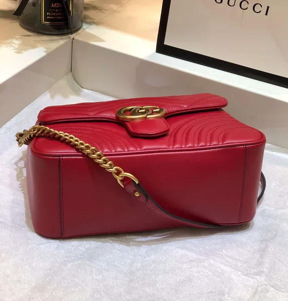 Gucci Marmont Top Handle Women’s Handbag Red 27 cm product view 3