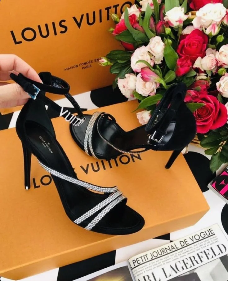 Louis Vuitton Suede Goat Rhinestone Appeal Sandals product view 1