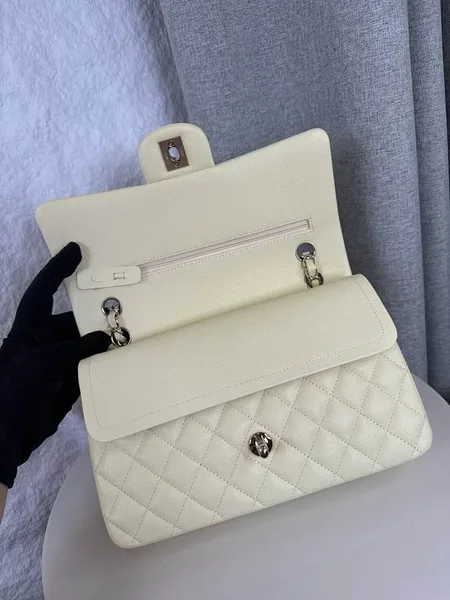 Chanel Classic Flap Light Yellow Medium 25 Bag product view 6