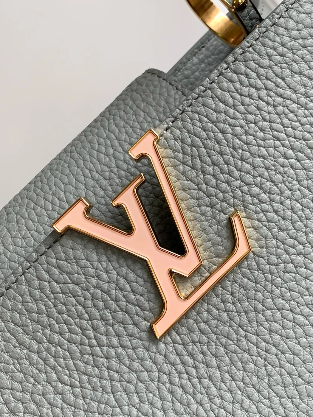 Louis Vuitton Capucines BB Woman’s Grey Blue Handbags 27x18x9cm product view 6