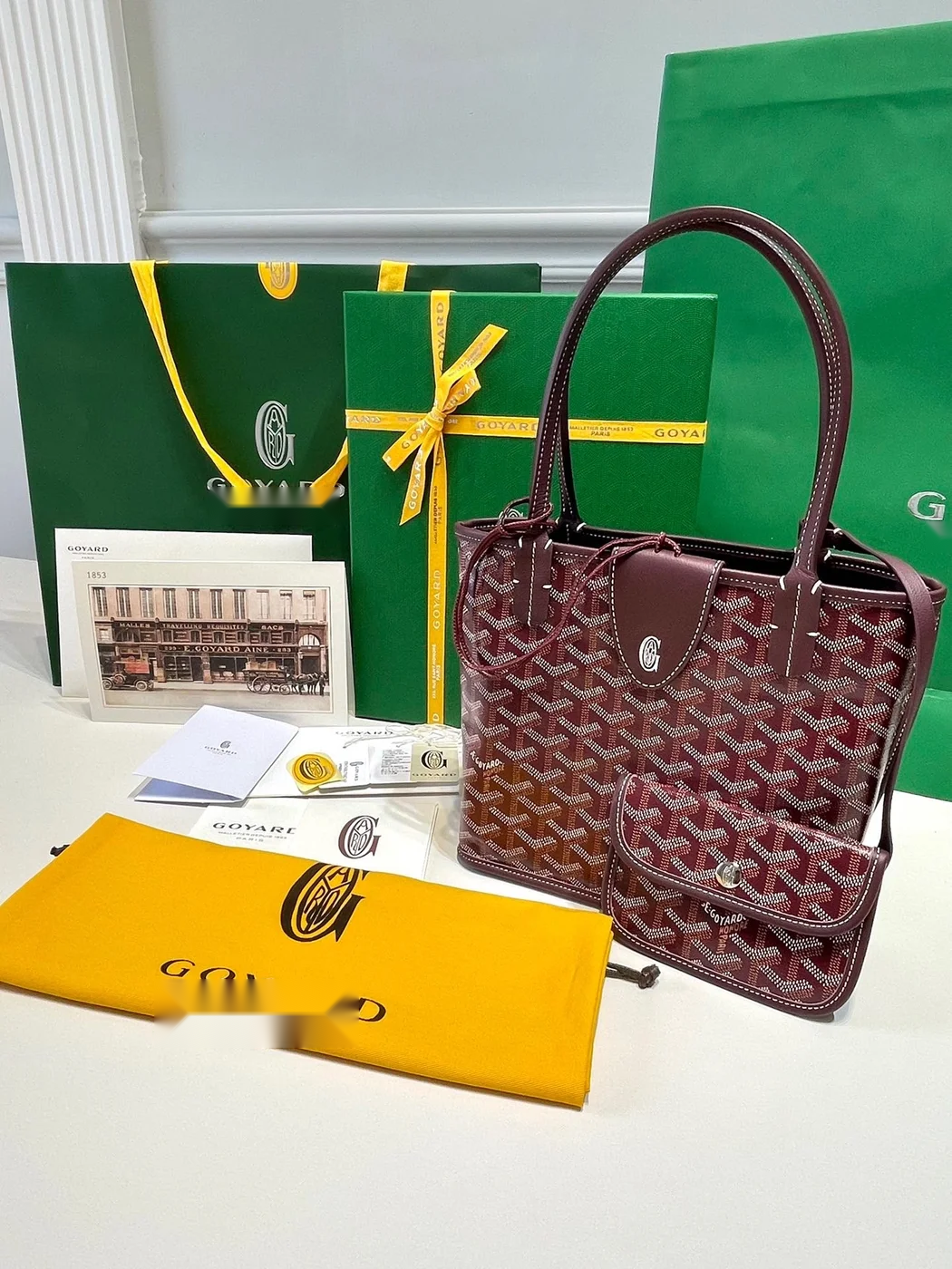 Goyard Anjou Mini in Burgundy Bag