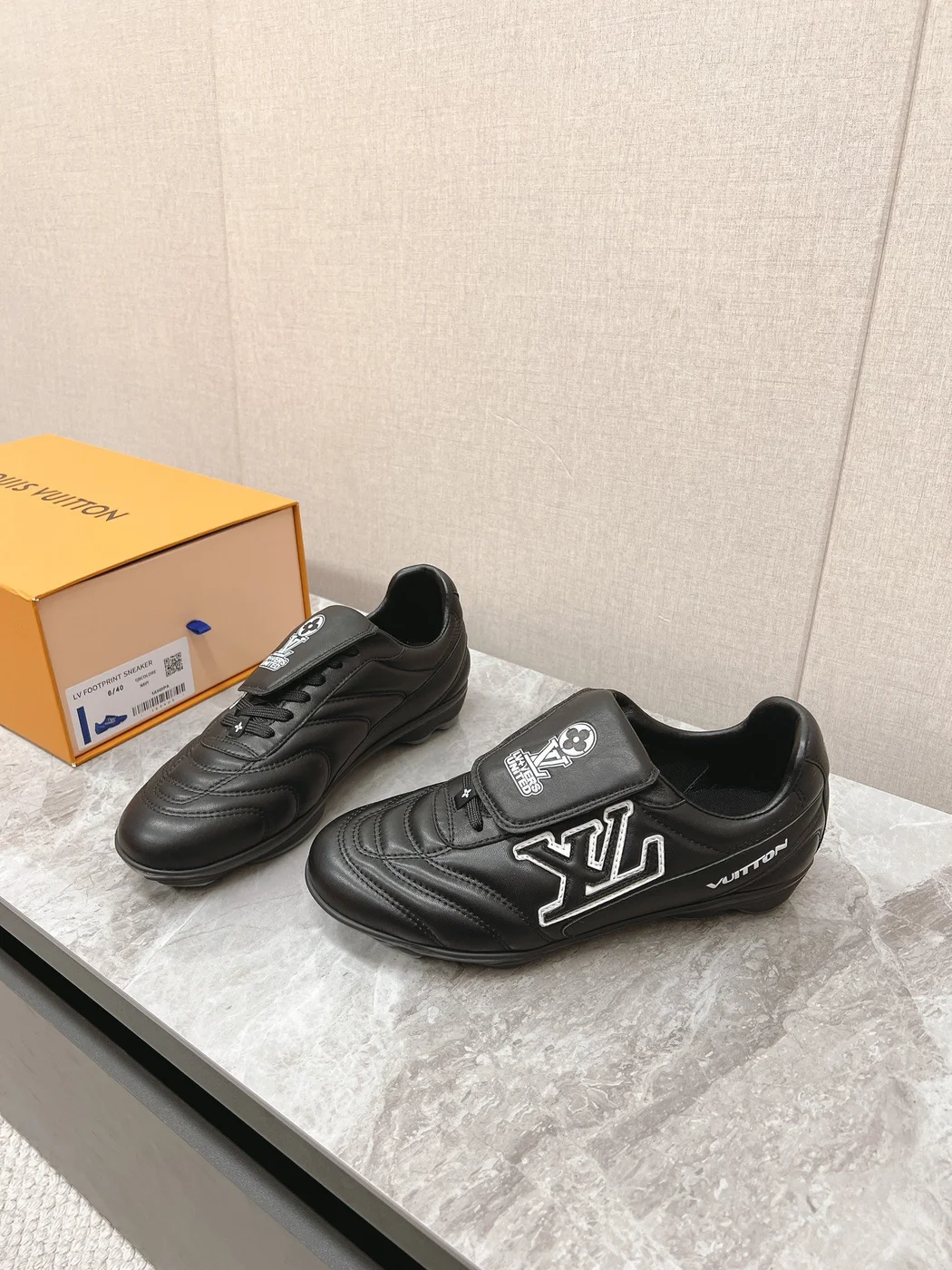 Louis Vuitton Women Black Leather Sneakers product view 3