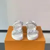 Louis Vuitton Men White Canvas Multicolor Logo Sandals product view 2