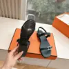 Hermès Women Black Leather Sandals product view 6