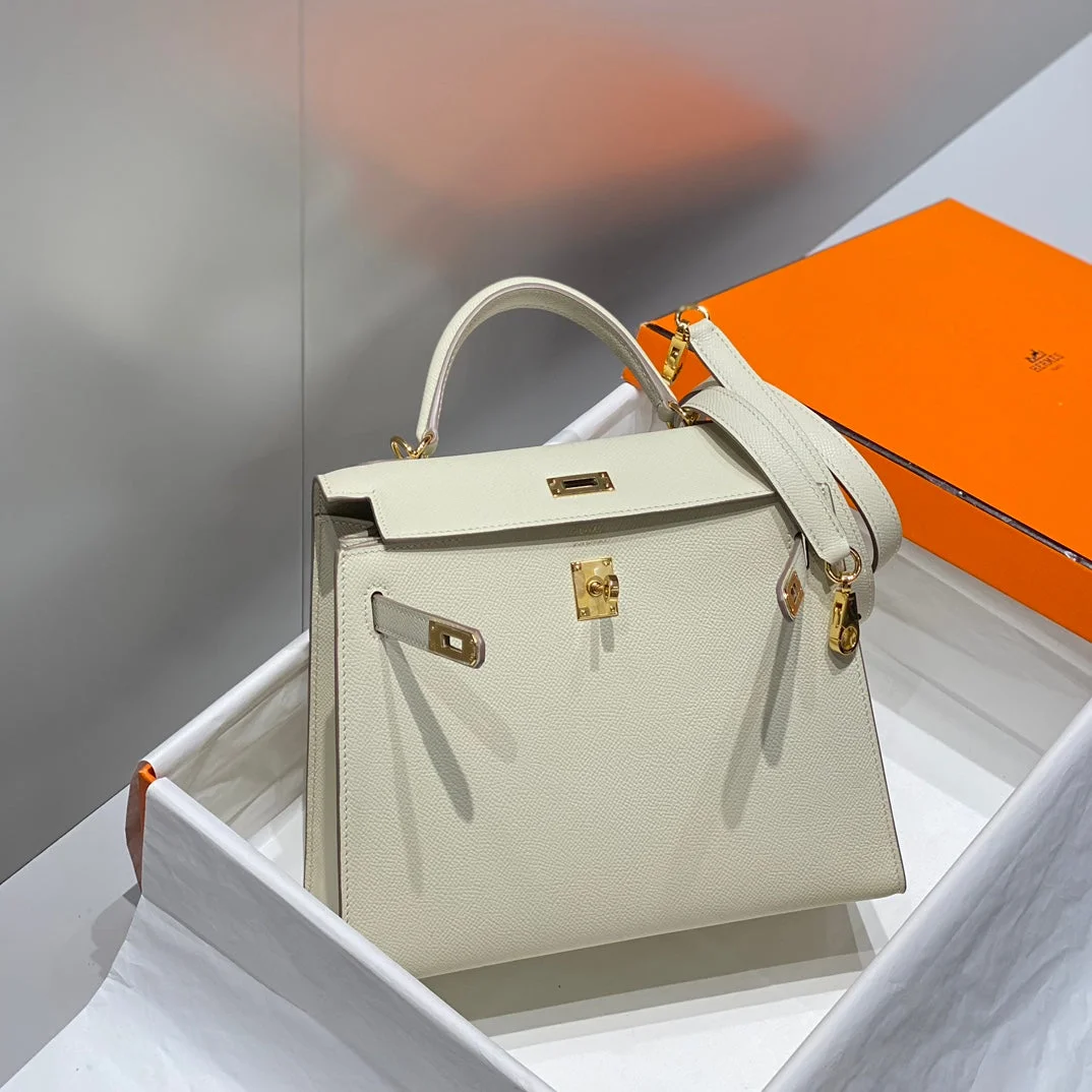 Hermès 25 cm In Nata Epsom Calfskin Gold Hardware Bag product view 8