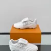 Louis Vuitton Men White Leather Sneakers product view 4