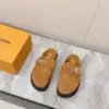 Louis Vuitton Women Brown Suede Mules product view 4