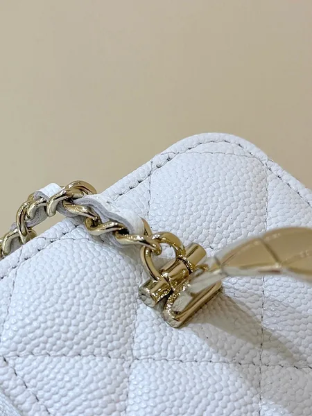 Chanel Vanity Case Small White Gold Hardware Bag product view 8