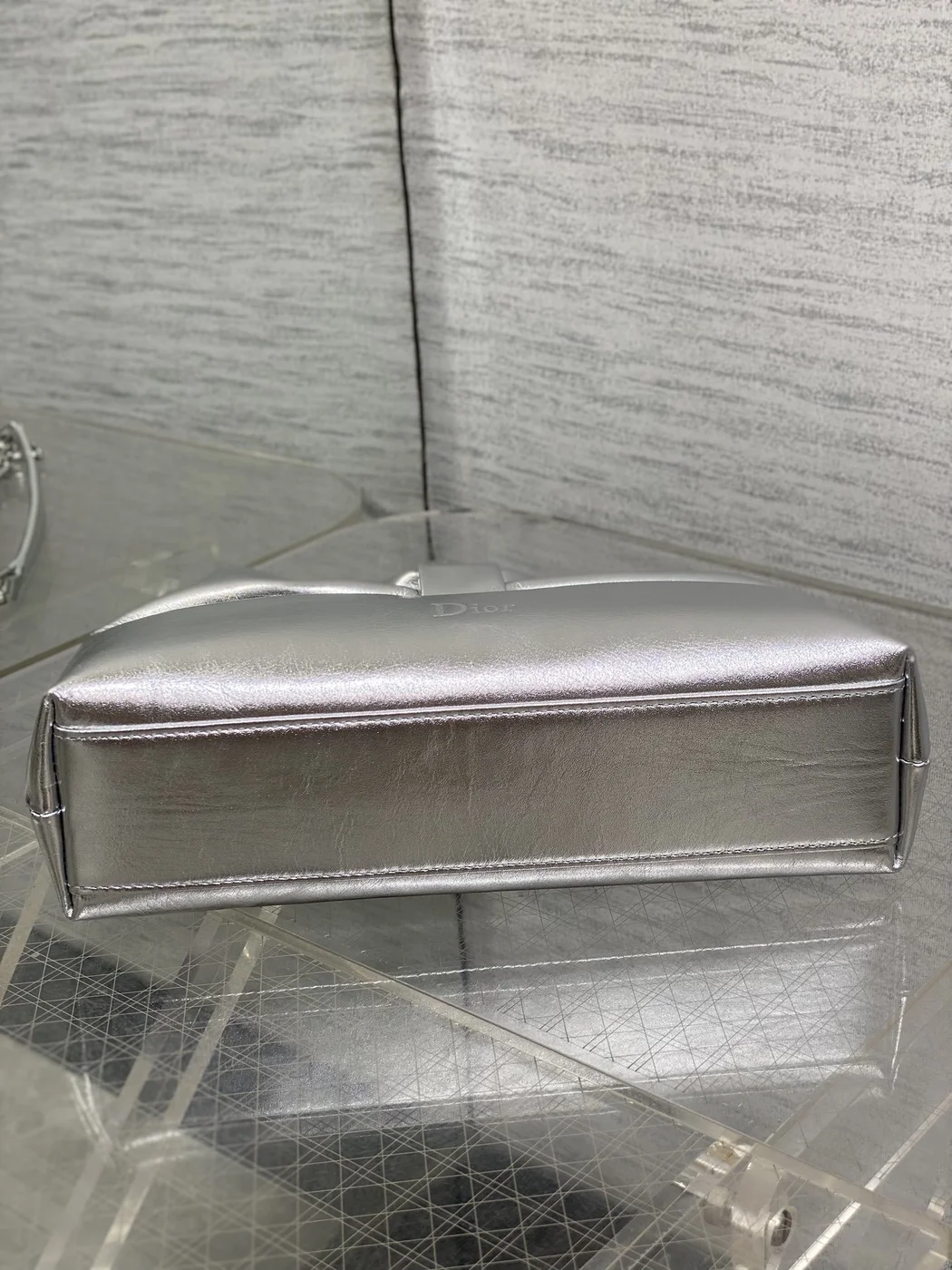 Dior Bow Bag Silver Lambskin product view 5