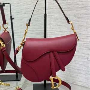 Dior Saddle Bag Red Gold Hardware product view 1