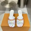 Louis Vuitton Women White Multicolor Leather Heels product view 1
