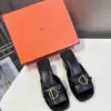 Hermès Women Black Leather Mules product view 1