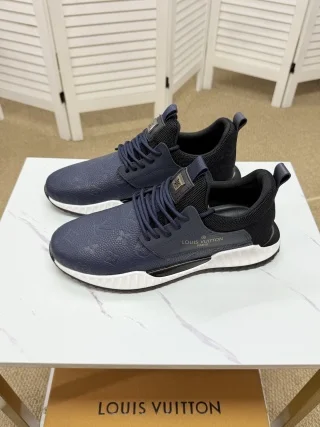 Louis Vuitton navy blue and black  sneakers product view 1