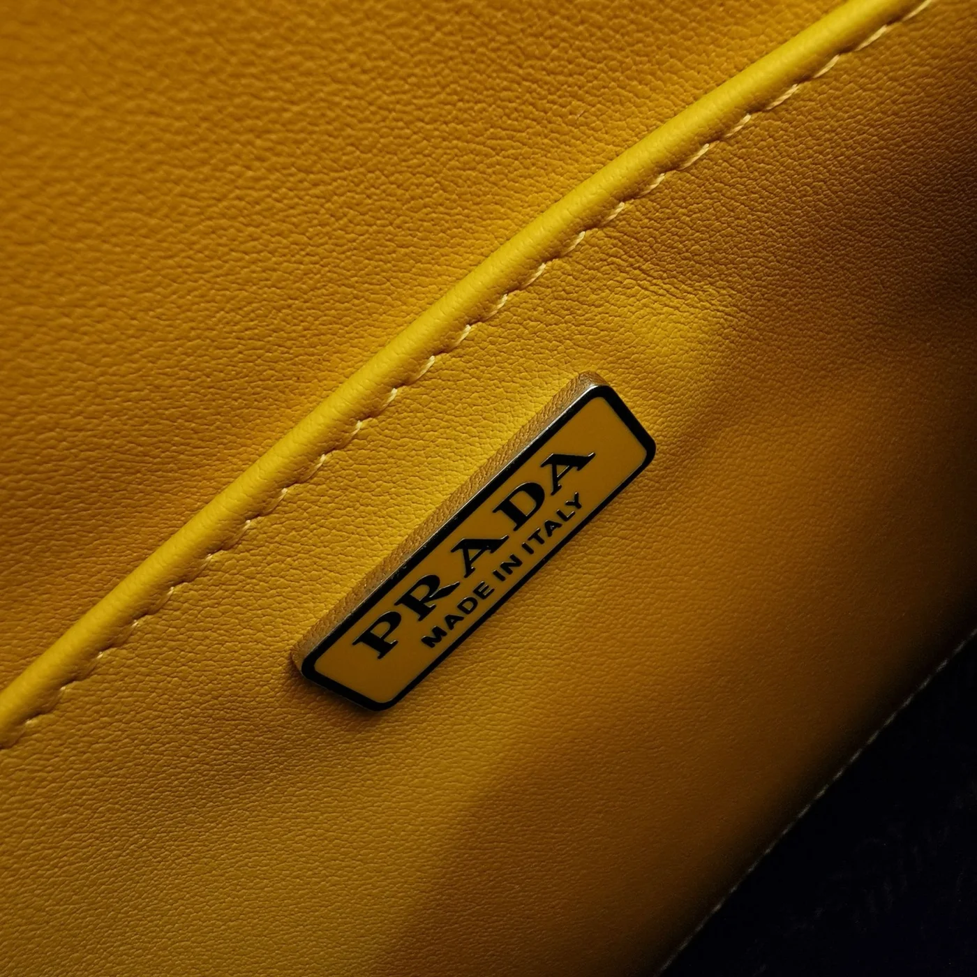 Prada Spazzolato Cleo Shoulder Bag In Yellow product view 2