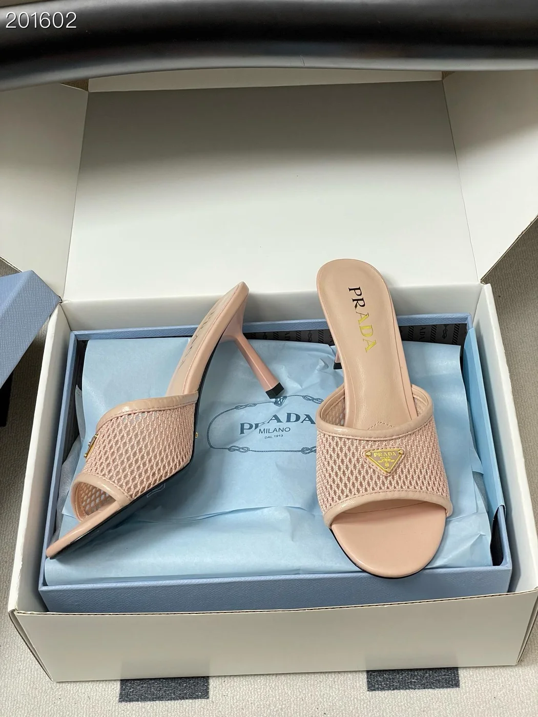 Prada Heeled Slides Pink product view 1