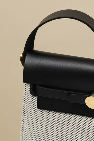 Hermès Herbag Mini in Ecru/Black gold hardware Bag product view 3