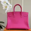 Hermès Birkin 30 Rose Shocking Taurillon Clemence Palladium Hardware Bag product view 3