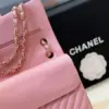 Chanel Classic Handbags V-Pattern Pink Lock Gold 23 cm product view 5