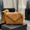 Saint Laurent Medium Envelope Bag in caramel product view 2