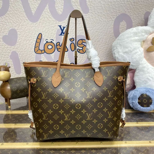 Louis Vuitton M12061 Louis Vuitton Reversible Neverfull Inside Out MM Handbag Brown product view 3