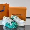 Louis Vuitton Men White Green Leather Sneakers product view 5