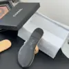 Chanel Women Beige Leather Slides product view 4