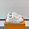 Louis Vuitton Men White Leather Sneakers product view 1