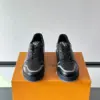 Louis Vuitton Men Black Leather Sneakers product view 2