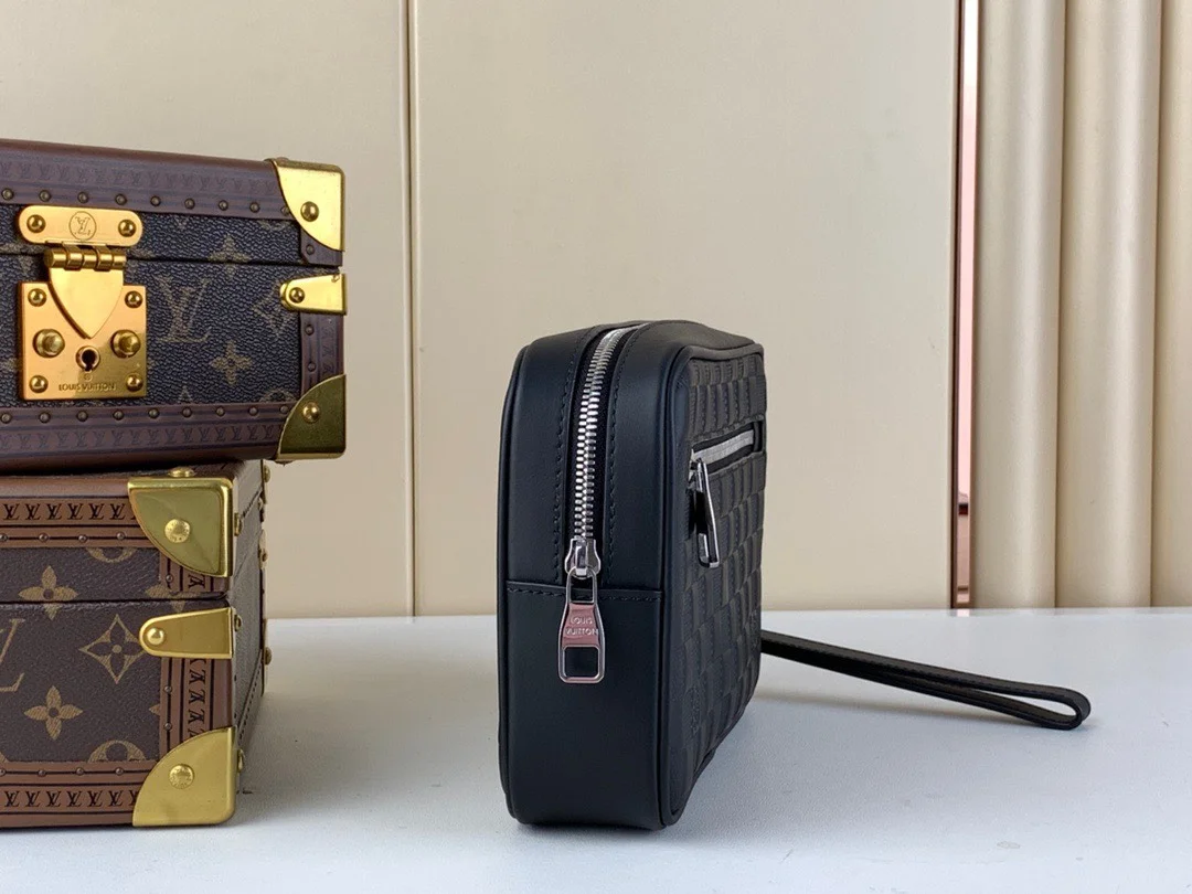 Louis Vuitton Clutch Bag Kasai Damier Graphite Black 24 cm product view 2